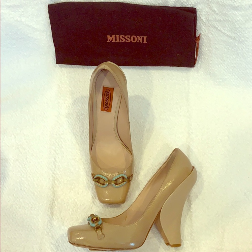 Missoni - unique! Beige heels - size 9.5